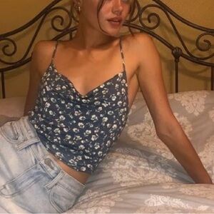 Floral Blue Women's Top